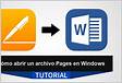 Cómo abrir un documento pages en Windows